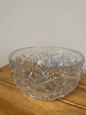 Buy Vintage Heavy Cut Glass Fruit Bowl Medium/large • 5.99£