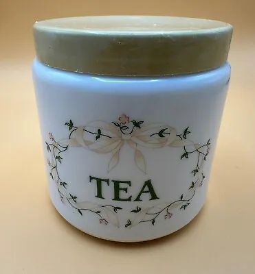 Buy Eternal Beau Johnson Brothers Tea Storage Jar Milk Glass Cannister - Vintage • 12.95£
