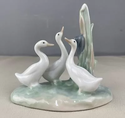 Buy NAO Lladro Porcelain Figurine Three Geese / Ducks In Reeds • 9£