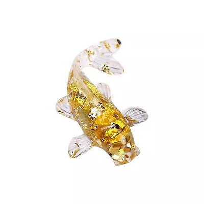 Buy Home Decor Ornaments Fish Quartz Crystal Healing Stone Reiki Chakra Yellow Jade • 5.99£