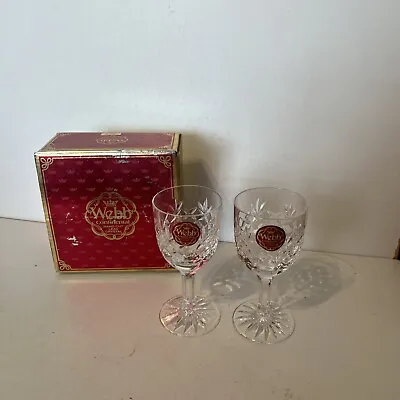 Buy Webb Continental Hand Cut Lead Crystal Pair Of Sherry Glasses  • 28£