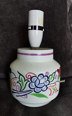 Buy Vintage Poole Pottery Hand Painted Table Lamp For Re-wiring  • 18£