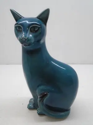 Buy Poole Pottery 11.5  Teal Siamese Cat Ornament Figurine • 35£