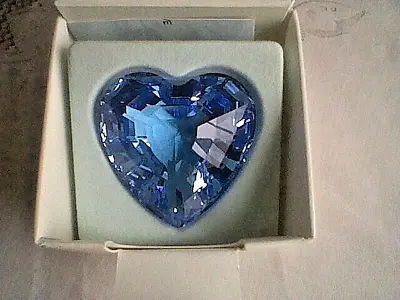 Buy Swarovski SCS Members Blue Heart Mint In Original Box • 45£
