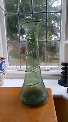 Buy Vintage Bohemian Loetz Kralik ? Art Deco Glass Vase  Green  Spiral Trail • 44.99£