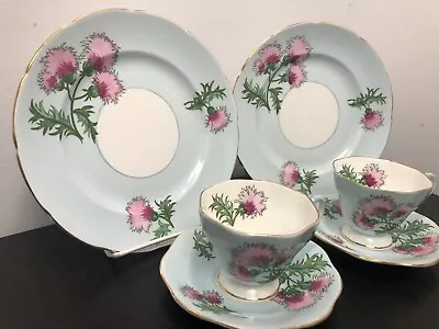 Buy Service For Two - Foley Bone China, Glengarry Thistle Pattern • 56.92£