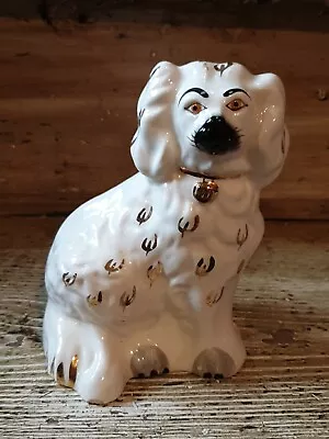 Buy Vintage Royal Doulton/Beswick 1378-6 L Staffordshire Spaniel Dog White & Gold • 12.50£