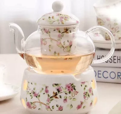 Buy High Quality Elegant Ceramic Porcelain Teapot-Warmer-Infuser, Glass Teapot • 25£