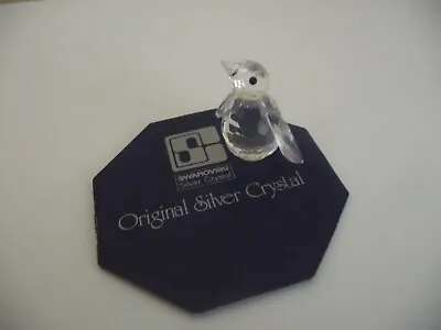 Buy Swarovski Silver Crystal Mini Baby Penguin & Box 3cm Square Logo Ornament Figure • 9.99£