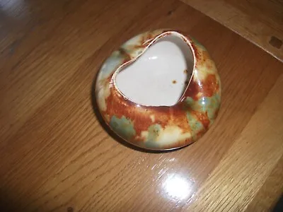 Buy Ewenny Pottery Trinket Dish With Heart Shaped Opening Unusual Mottled Pattern In • 10£