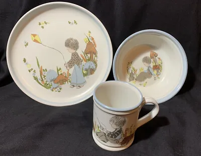 Buy Dream Weavers Pottery Plate Bowl Cup Set ~ Denby England ~ Excellent Condition!! • 34.93£