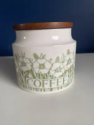 Buy Hornsea Pottery Fleur Coffee Ceramic Canister Jar With Wood Lid • 5£