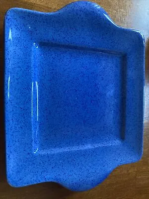 Buy William Moorcroft Rare Powder Blue Large Square Plate - Circa 1920's • 40£