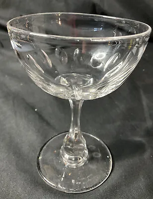 Buy Superb Vintage Champagne Crystal Coupe Saucer Cut Glass Hexagonal Stem Bar Wine • 38£