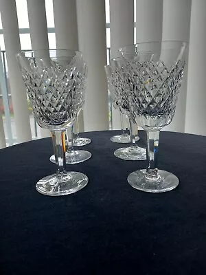 Buy 6 Waterford Alana Lead Crystal Wine Glasses • 59.99£
