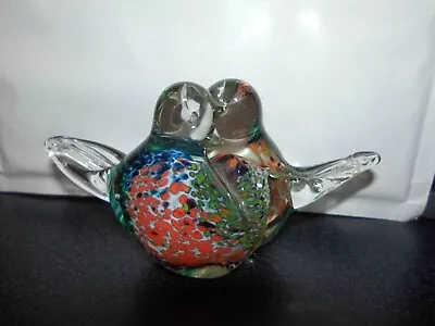 Buy Mdina Glass Pair Of Love Birds Multicoloured Excellent Condition • 9£