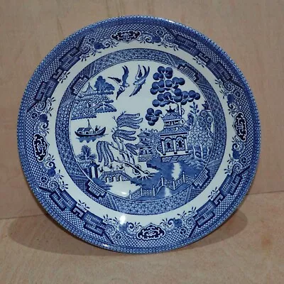 Buy Churchill Blue Willow Bowl 8 Inch 20.5cm Soup Cereal Puddings Beautiful • 7.50£