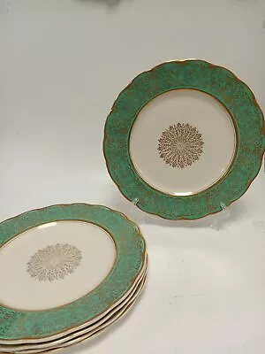 Buy 5 X Vintage Cream Petal Grindley England Chiltern Plates Gold Tone Turquoise  • 9.99£