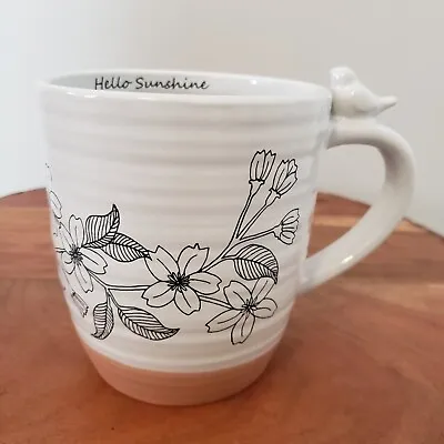 Buy Youngs Inc Large Stoneware Mug Cup Bird On Handle Floral Neutral 5  Tall  • 11.37£