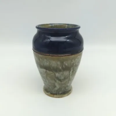Buy Antique Royal Doulton Stoneware Vase By Ethel Beard C1915 Lambeth, Blue • 74.81£