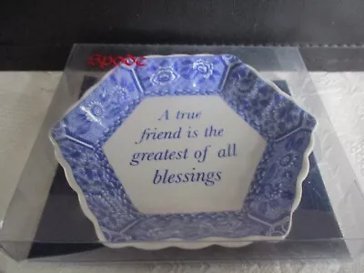 Buy Spode Blue And White Friend Momentos Tray Porcelain And Fime China Vintage Piece • 2.99£
