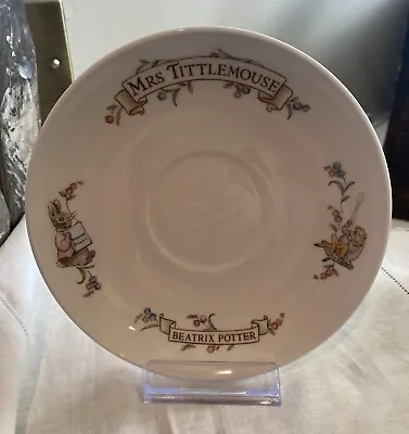 Buy Mrs. Tittlemouse Saucer Beatrix Potter Royal Albert England 1986 • 3£