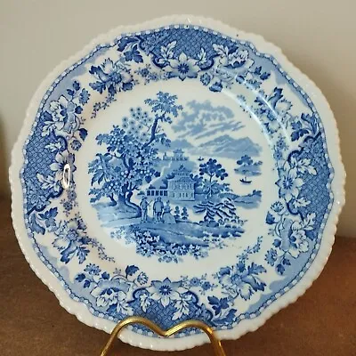 Buy Antique, Wood & Sons, Blue 'Seaforth' Pattern 25.cm Dinner Plate • 7.95£