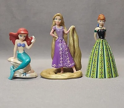 Buy Disney Princess Figurines Rapunzel, Ariel & Frozen Anna Toys Dolls Cake Toppers • 12.67£