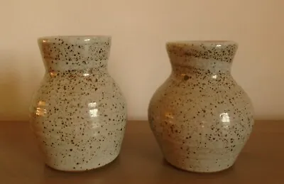 Buy Two Grey Speckled Handmade Stoneware Pots From Horsforth Pottery, Leeds • 12.95£