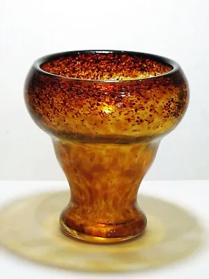 Buy Czech Art Deco Tangerine Glass Vase, MonArt Style • 139.93£