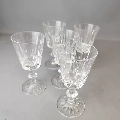 Buy Vintage Crystal Cut Glass Champagne Flute - Set Of 5 - Free P&P - Clear Wedding • 13.47£