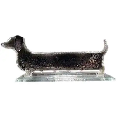 Buy Nobile Glassware Grey Glass Sausage Dog Ornament  701-12 • 34.50£