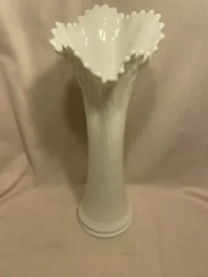 Buy Vintage Westmoreland Milk Glass Quilted Diamond Pattern Swung Stretch Vase 15.5” • 33.57£