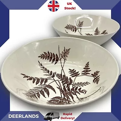 Buy Set Of Two Vintage Royal Victoria Wild Country Cereal Dessert Bowls Fern Pattern • 8.99£