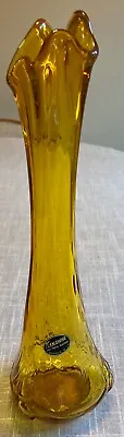 Buy Kanawha Swung Vase- 13 Inches Tall Amber Colored With Sticker Still On It • 67.41£