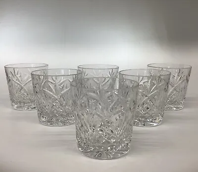 Buy Set Of Six Cut Crystal Old Fashioned Whiskey Tumblers Pineapple Cut Waterford? • 50£