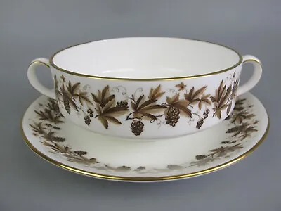Buy Wedgwood Soup Cup / Bowl  Autumn Vine  With Stand / Saucer. Bone China. White. • 17.99£