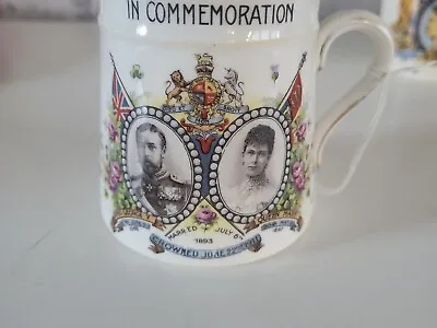 Buy Vintage Devon Ware Blush Commemorative Mug King George &  Queen Mary 1911 • 5£