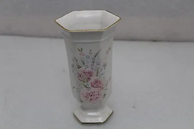 Buy Royal Winton Hexagonal Vase, Pink Flower Design 20cm • 13.95£