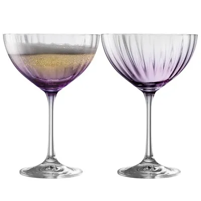 Buy Galway Erne Cocktail / Saucer Champagne Glass, Set Of 2 In Amethyst, Glass • 37.27£