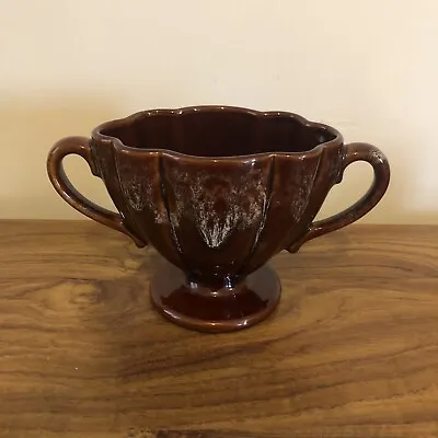 Buy Kernewek Pottery, Cornwall Vintage Mid Century Brown Drip Glazed Mantel Vase • 19.95£