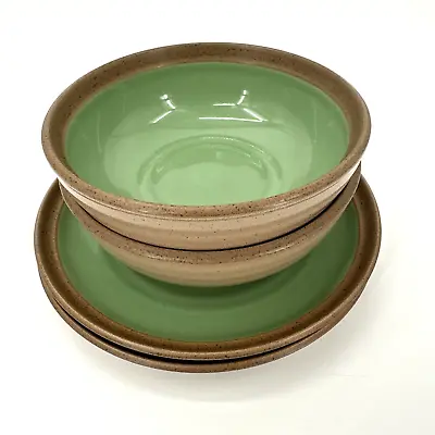 Buy Noritake Madera Sea Foam Stoneware Bowl + Salad Plate Set Of 2 Ea 4 Total #8477 • 34.13£
