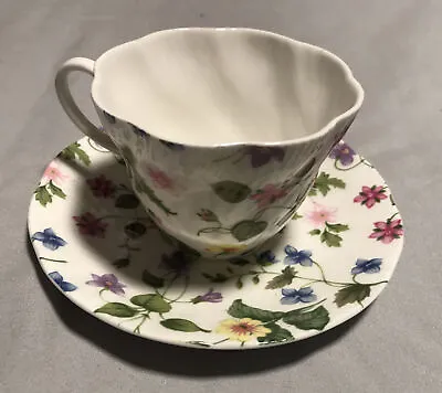 Buy Queens COUNTRY MEADOW England Floral Fine Bone China Cup And Saucer. Rare! • 28.38£