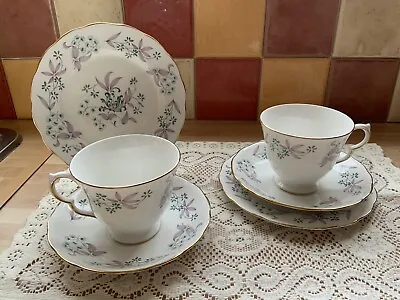 Buy Colclough Bone China Floral  Tea Trios Cup Saucer Plate X 2. Design 8366 • 12.99£