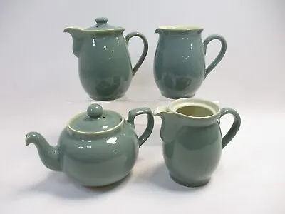 Buy Denby Manor Green Teapot Coffee Pots 1 Pint Milk Jug Vintage Stone Ware • 30£
