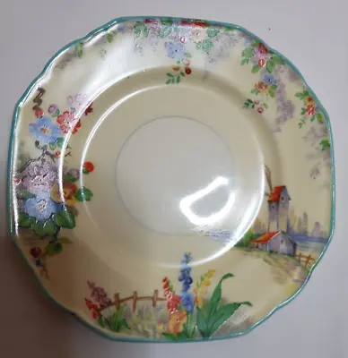 Buy Grindley Staffordshire England The Old Mill Pattern Hand Painted Side Plate • 4£