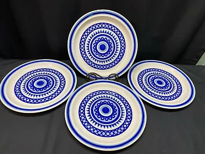 Buy Royal China ~ Majestic Ironstone ~ Blue ~ Set Of 4 ~ Dinner Plates ~ 10 3/4  • 38.35£