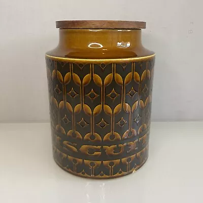 Buy Hornsea Pottery Heirloom Biscuit Jar Barrel Kitchen Container Brown Vtg Cookies • 17.99£