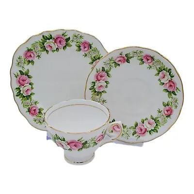 Buy Colclough 7132 Tea Cup Saucer Side Plate Trio Enchantment Pink Rose Vintage • 6.99£