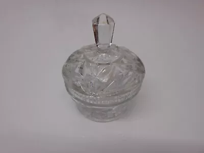 Buy Vintage Cut Glass Trinket Bowl With Lid. • 5.69£